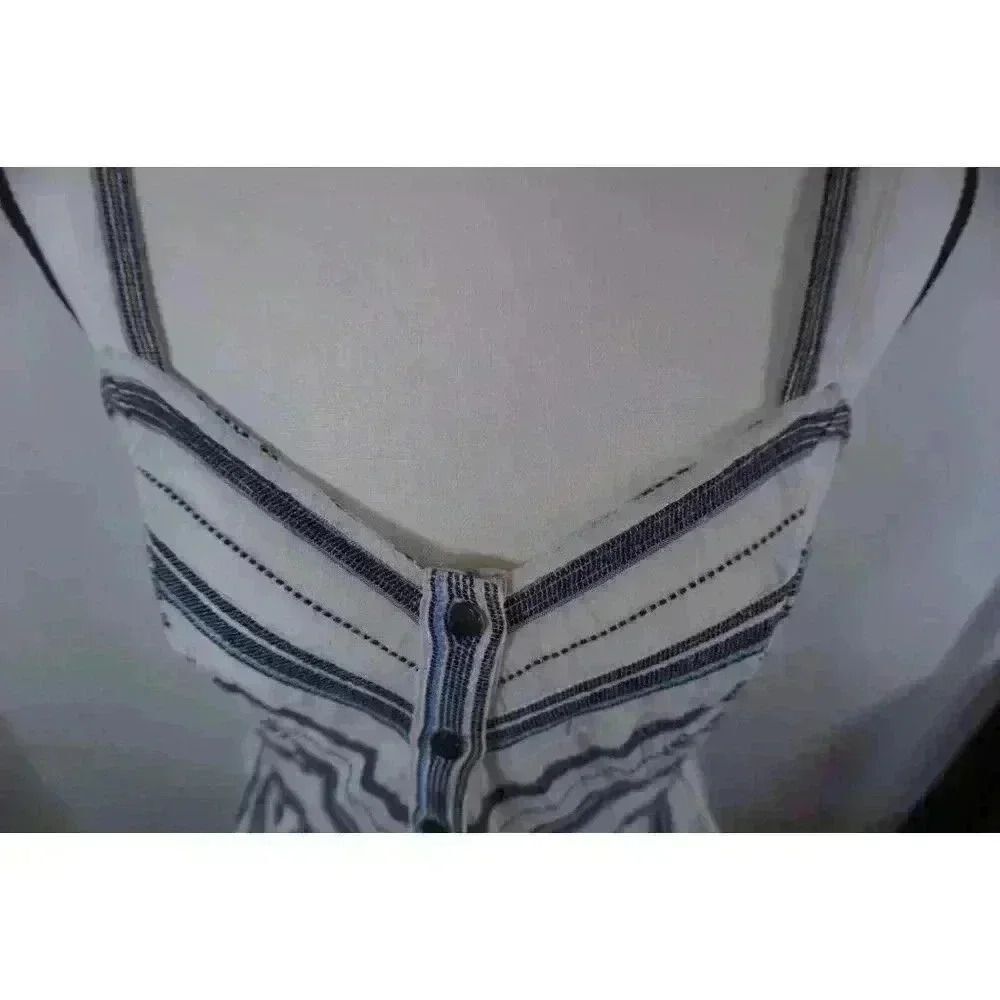 Zara Striped Sleeveless Button-Up Wide-Strap Dress, Size XS - Picture 7 of 16